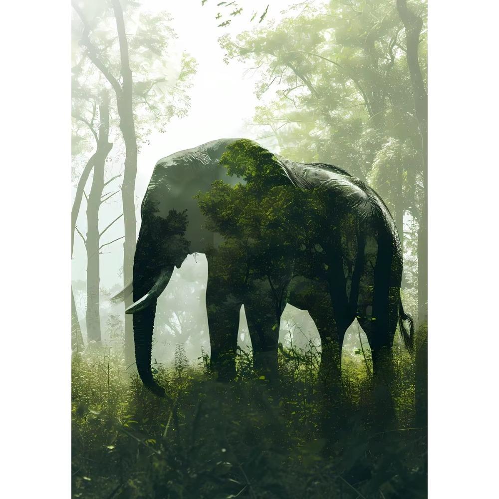Animal and Forest Poster Eagle Wolf Tiger Lion Cat Panda Fox Tree Canvas for Living Room Home Decor Wall Art Mural