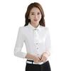 Women's Professional Long-Sleeve White Shirt for Autumn/Winter 2024
