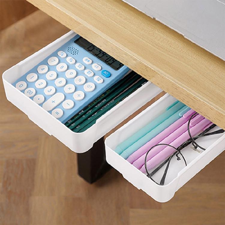 Under Desk Drawer Storage Organizer Multifunctional Large Capacity Storage Box Strong Adhesive Table Shelf