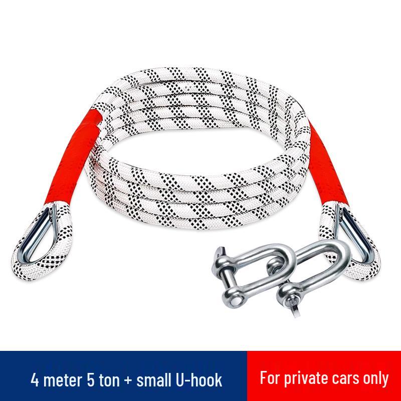 Heavy-Duty 10-Ton Tow Strap with Anti-Wear Hook for Off-Road and Small Vehicles
