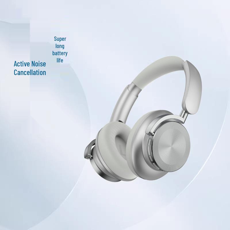 Active Noise-Canceling Over-Ear Bluetooth Headphones with Customizable ANC