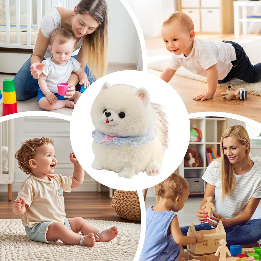Realistic Puppy Plush Toy Dog Stuffed Animal Soft Cute For Kids Adults Gift Collection Home Bedroom Decor Comfort Companion
