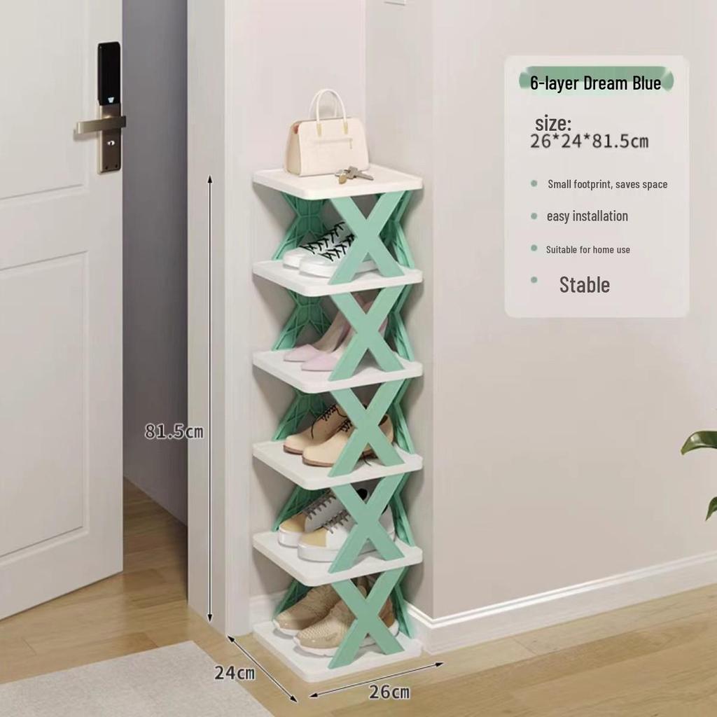 Space-Saving Dustproof Folding Shoe Rack for Narrow Entryways, Offices, or Dorms