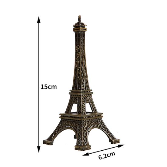 15cm Home Decoration Romantic Paris Eiffel Tower Metallic Model Figurines Decor
