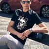 Summer Men black T-shirts high quality Harajuku Fashion Anime Printed Short Sleeve Men Casual T Shirt O-neck Tops Tees