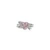 Heartshaped Feminine Ring With Crystal Inlay Multiple Color Options