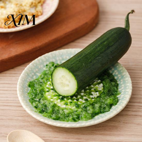 Baby Complementary Food Grinder Ceramic Garlic Grater Plate, Embossed Grinding Dish for Grating Kitchen Vegetable Puree Maker Wasabi Ginger