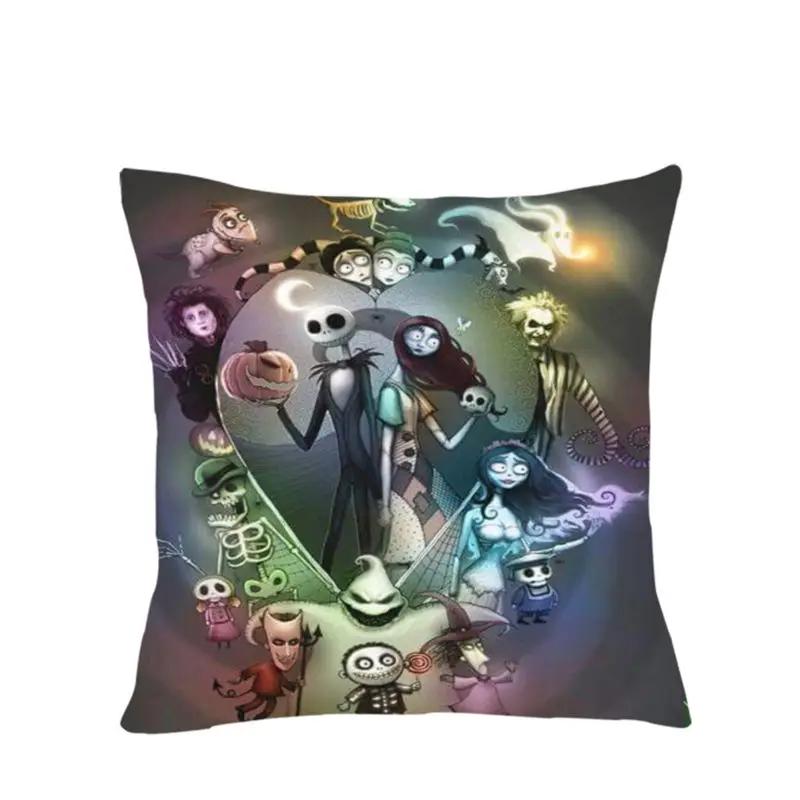 Home Decor Ghost Bridal Print Cushion Cover Halloween Pillowcase Car Chair Pillowcase Sofa Pillowcase 45x45cm Funda De Almohada