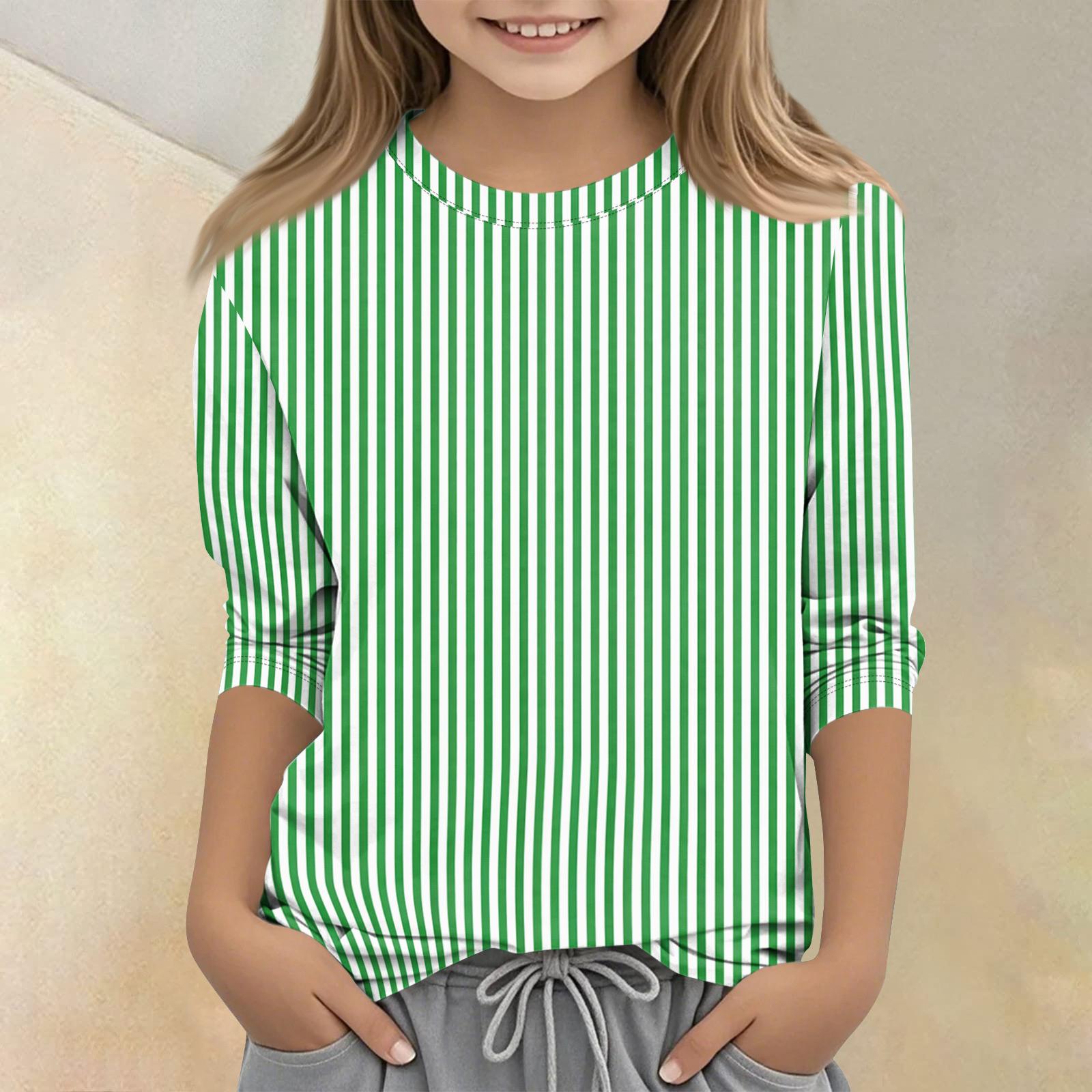 

Children s Printed Round Neck Seven Quarter Sleeve Casual T-shirt 110 армия зеленый