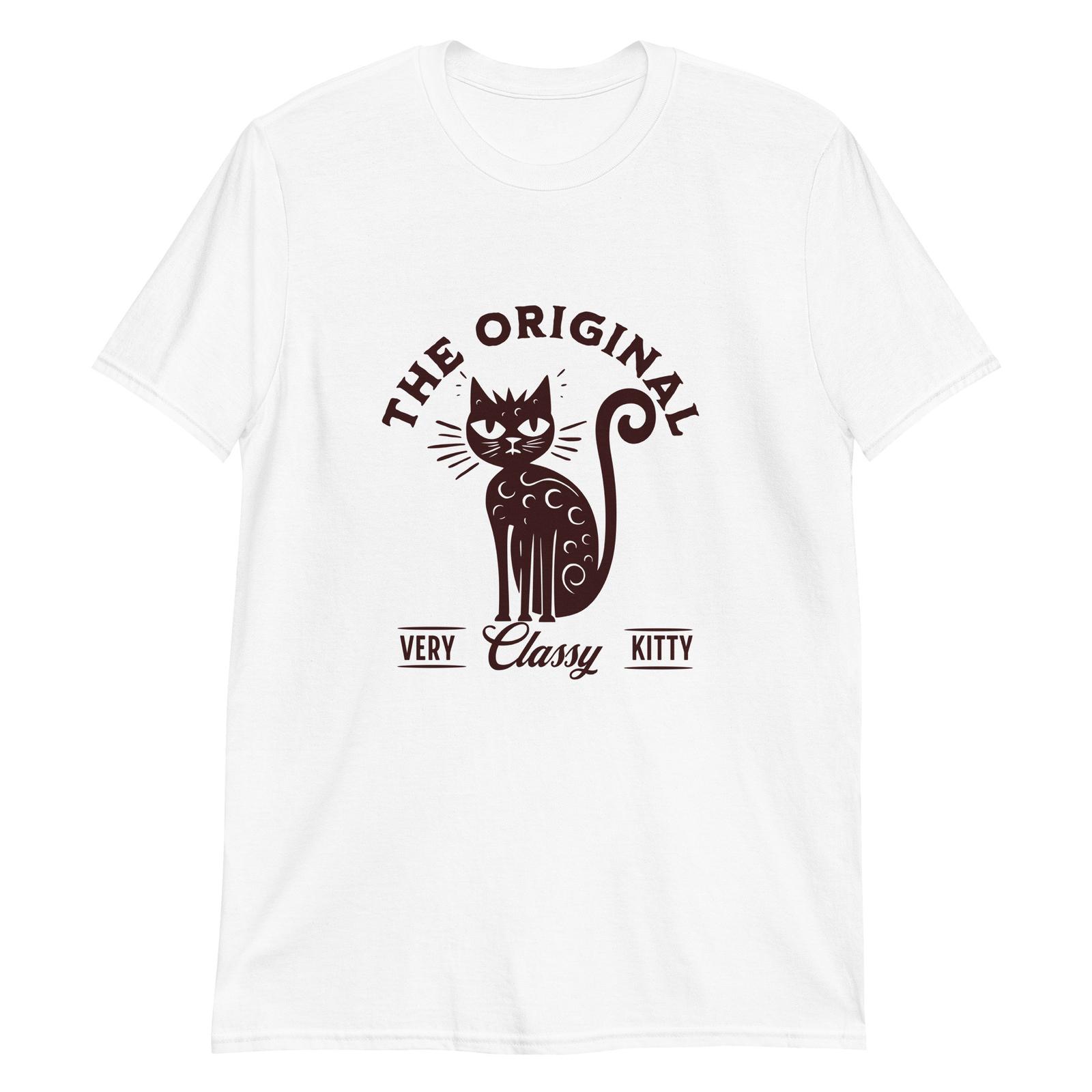 Original Very Classy Kitty Elegant Cat T-Shirt Mens Womens Tees Top 4XL