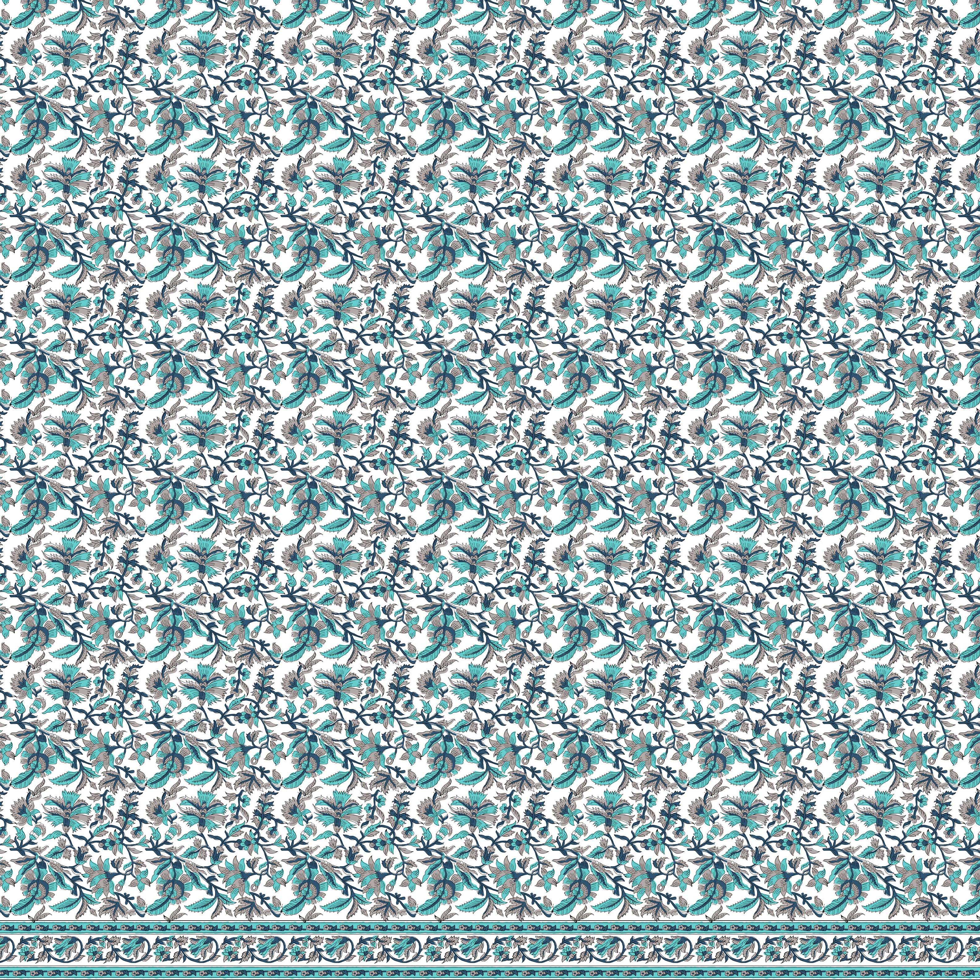 

Японська креп-атласна тканина Soimoi Художня тканина з листям і квітковим принтом 1 метр 42 дюйма 42 Inch Wide - Poly Crepe білий