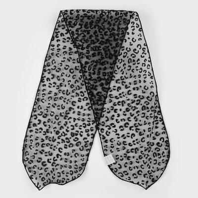 Eireve LEOPARD ORGANZA SCARF (BLACK)