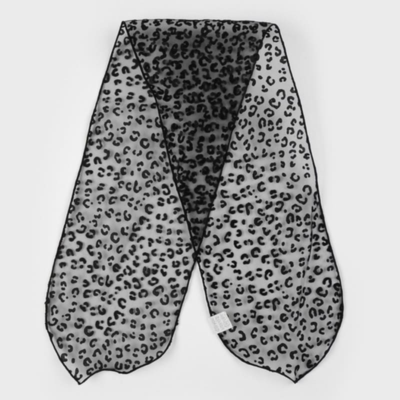 

Eireve LEOPARD ORGANZA SCARF (BLACK) black