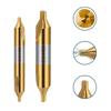 7Pcs Center Drill Bits Set Angle Center Drill Bits High Speed Steel Center Drill Bits Kit for Lathe Metalworking