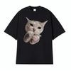 Smoking Cool Funny Cat Meme TShirt Unisex Cotton Comfortable Casual TShirt Fashion Crewneck Loose Fit TShirt Tshirts