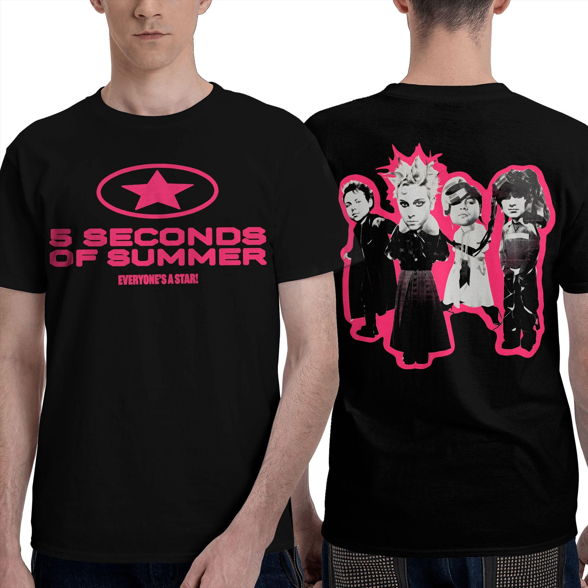 

5so EVERYONE S A STAR 5 Seconds of Summer Men Women s T Shirt Apparel Humorous Shirt T-Shirts 100% Cotton New Arrival Clothes 5XL різнокольоровий