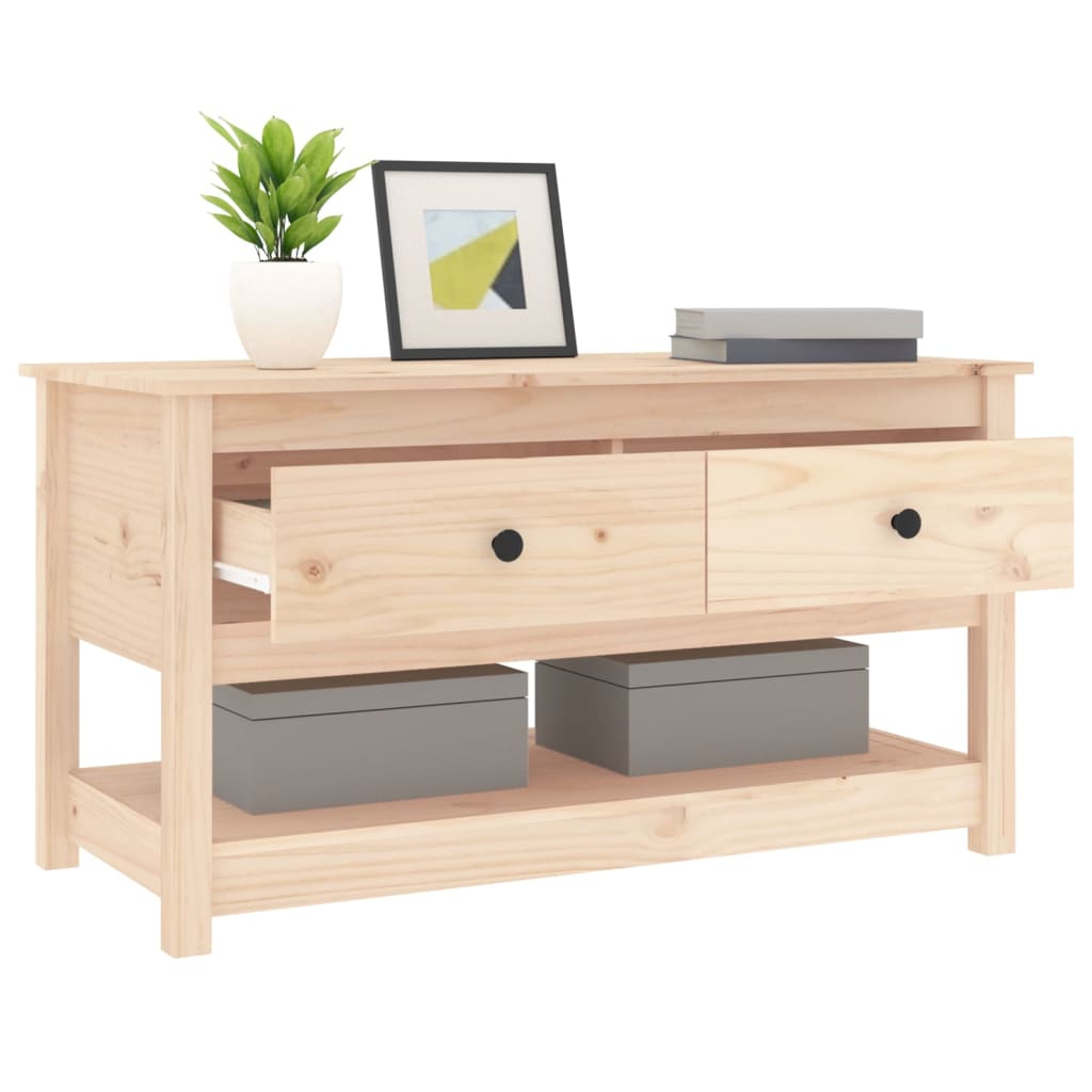 Vidaxl Stolik Kawowy, 102X49X55 Cm, Lite Drewno Sosnowe