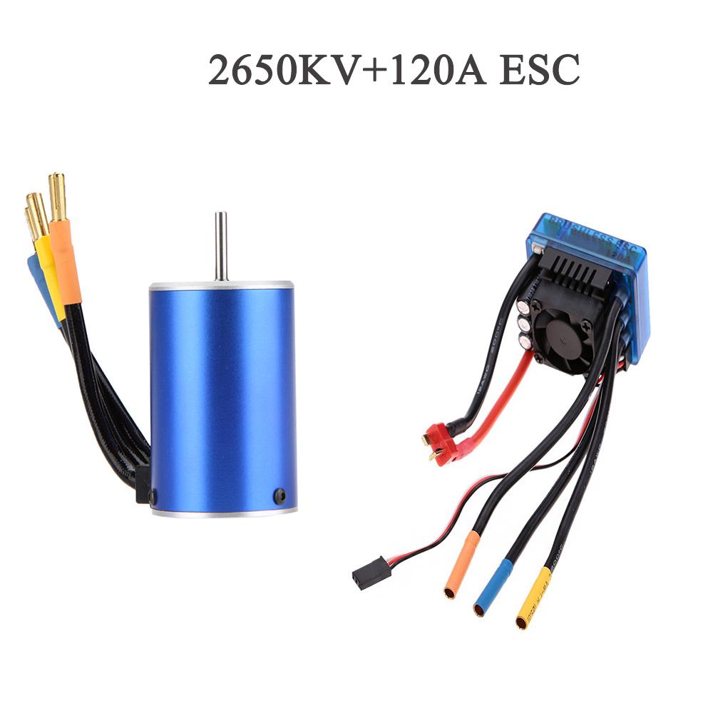 3670 2650KV 2150KV 1900KV 4poles Sensorless Brushless Motor with ESC&LED Programming Card Combo Set