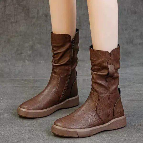 Martin boots women's shoes short boots single boots women's 2025 new spring and autumn Korean version flat-bottomed versatile British medium tube wome