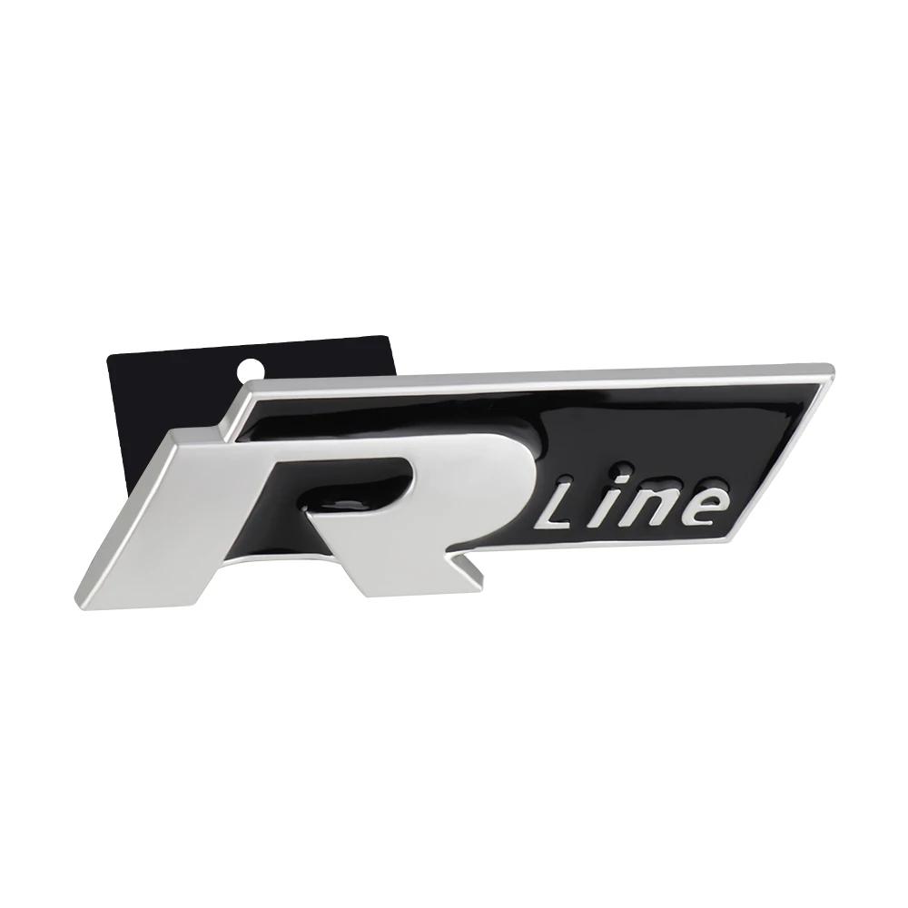 2026 Hot For VOLKSWAGEN VW 3D Metal Car Front Grille R RLINE Emblem Badge Sticker For Volkswagen VW K5 MK6 MK7 Logo Decoration D