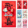 New Year Envelope Cartoon Horse Packet Envelope Bag with Cartoon Horse Design Auspicious New Year Pouch Featuring 3d Embroidery