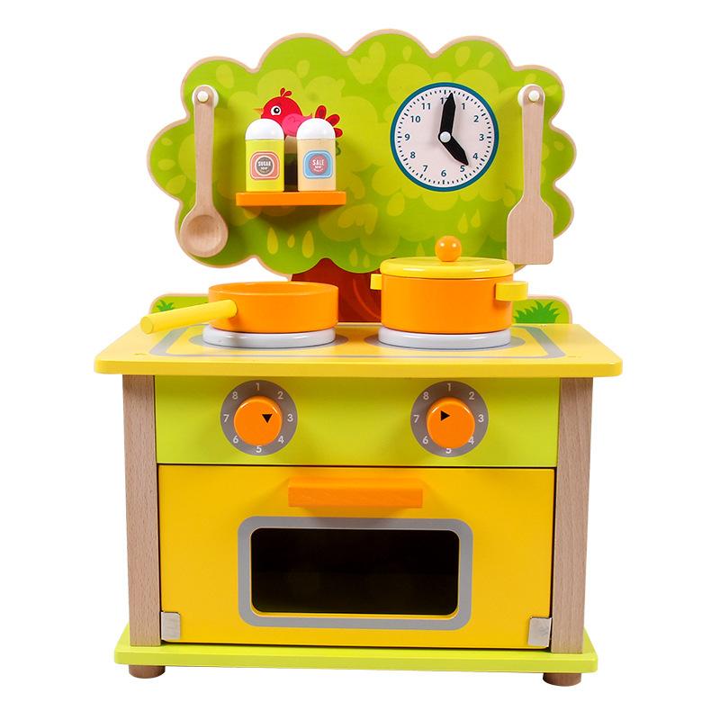 BABIBO Babib Wooden Children's Play Home Simulation Kitchen Toy/Baby Benefit Intelligence Early Education Mini Kitchenware Suit