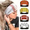 Sport Style Headband, Basketball Football Baseball Rugby Print Hairband, Sweat Absorption Headwear Headwrap For Running Fitness Yoga
