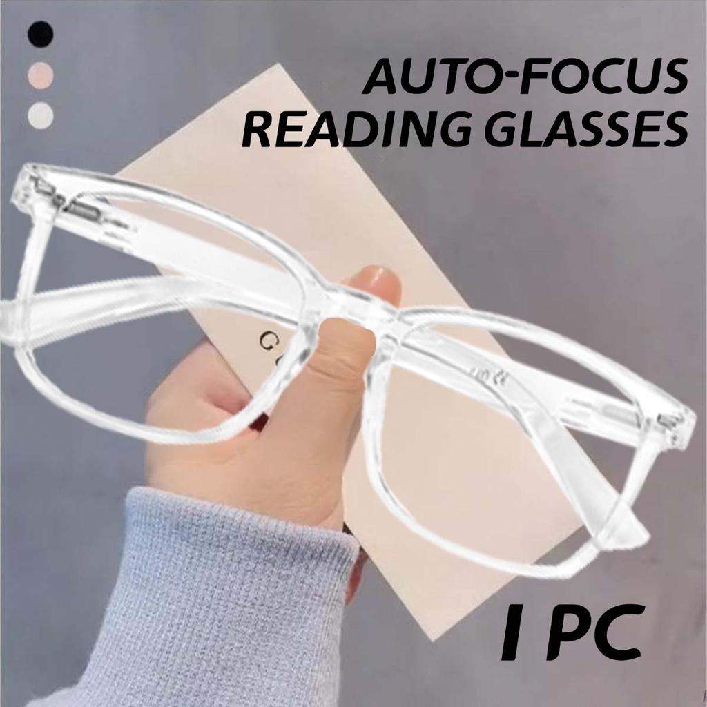 1pc Women Auto-Focus Reading Glasses Anti-blue Light Clear Eyeglasses Prescription Transparent Computer Glasses De Lectura
