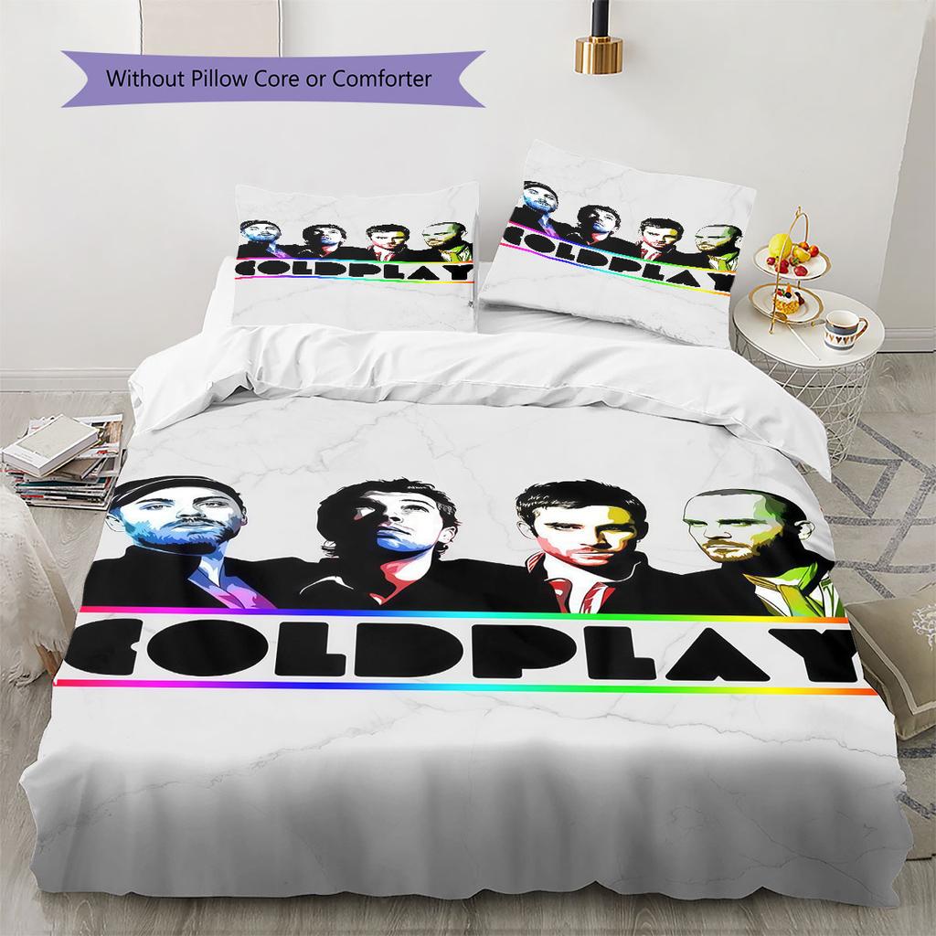 Coldplay  POSTER Bedding Quilt Set Quilt Cover Pillowcase Home Decoration Birthday Gift (1 * duvet cover + 2 * pillowcase, without core)