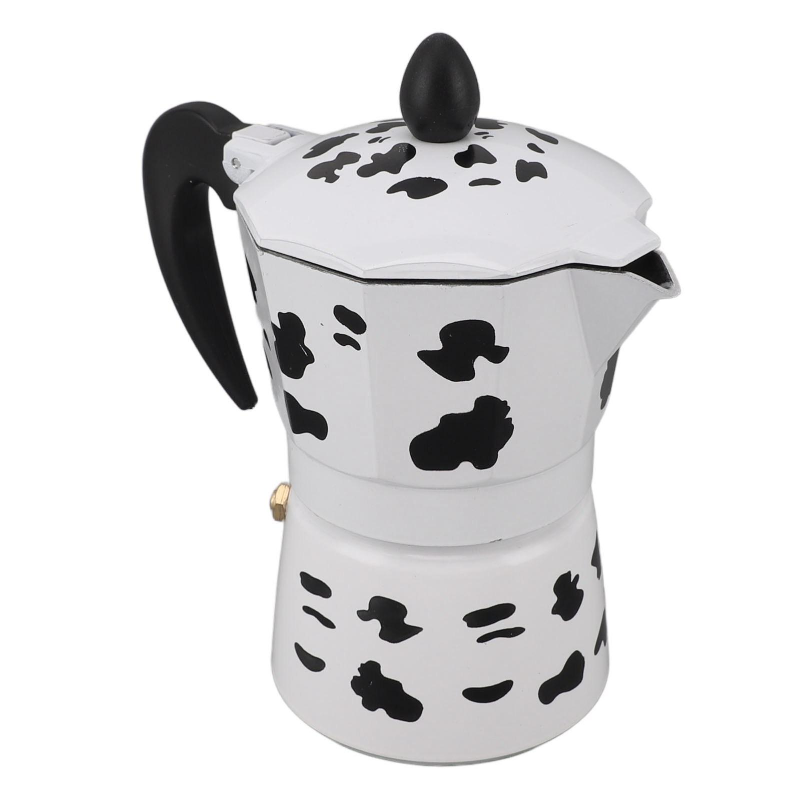 

Milk Cow Color Pot Aluminum Coffee Pot Coffee Maker for Home Cafe Outdoor Activities Camping Travel