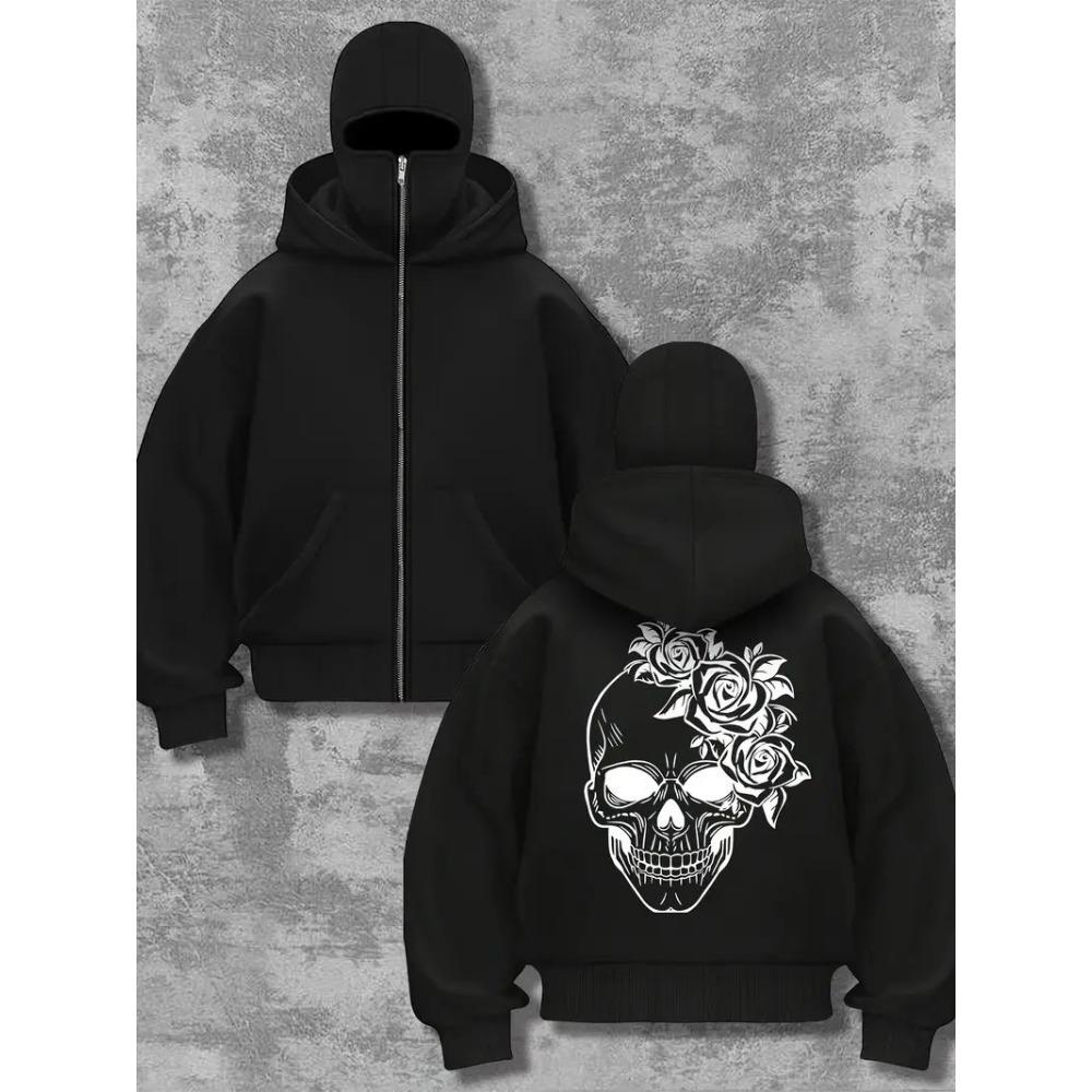 High End Doppelhut und Doppelhals Herren- und Damenmode und lustiger Streetstyle Mädchen Barak Hübsches Langarm-Kapuzensweatshirt