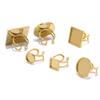 4pcs Stainless Steel 25mm Round Open Ring Cabochon Cameo Blank Tray Base Settings for DIY Rings Jewelry Making Findings Supplies