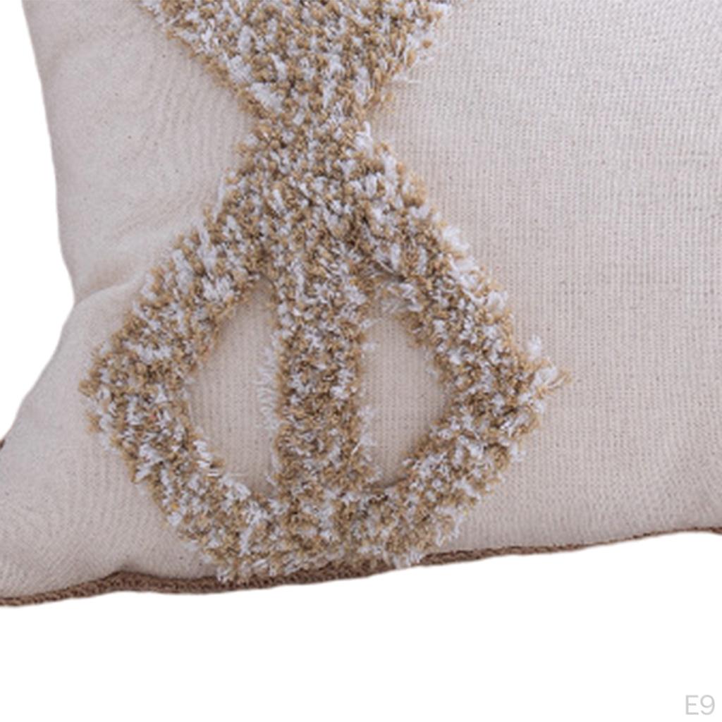 Cover Tufted Throw Case with Tassel Square Rectangle Woven Decorative Sofa Bedding Cushion