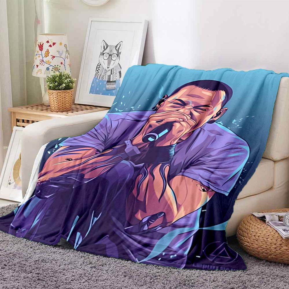 1pc Chester Bennington, Linkin Park Blanket Soft All Season Throw with Vibrant Design, Perfect for Home, Travel, and Gifts, Ideal for Naps and Camping