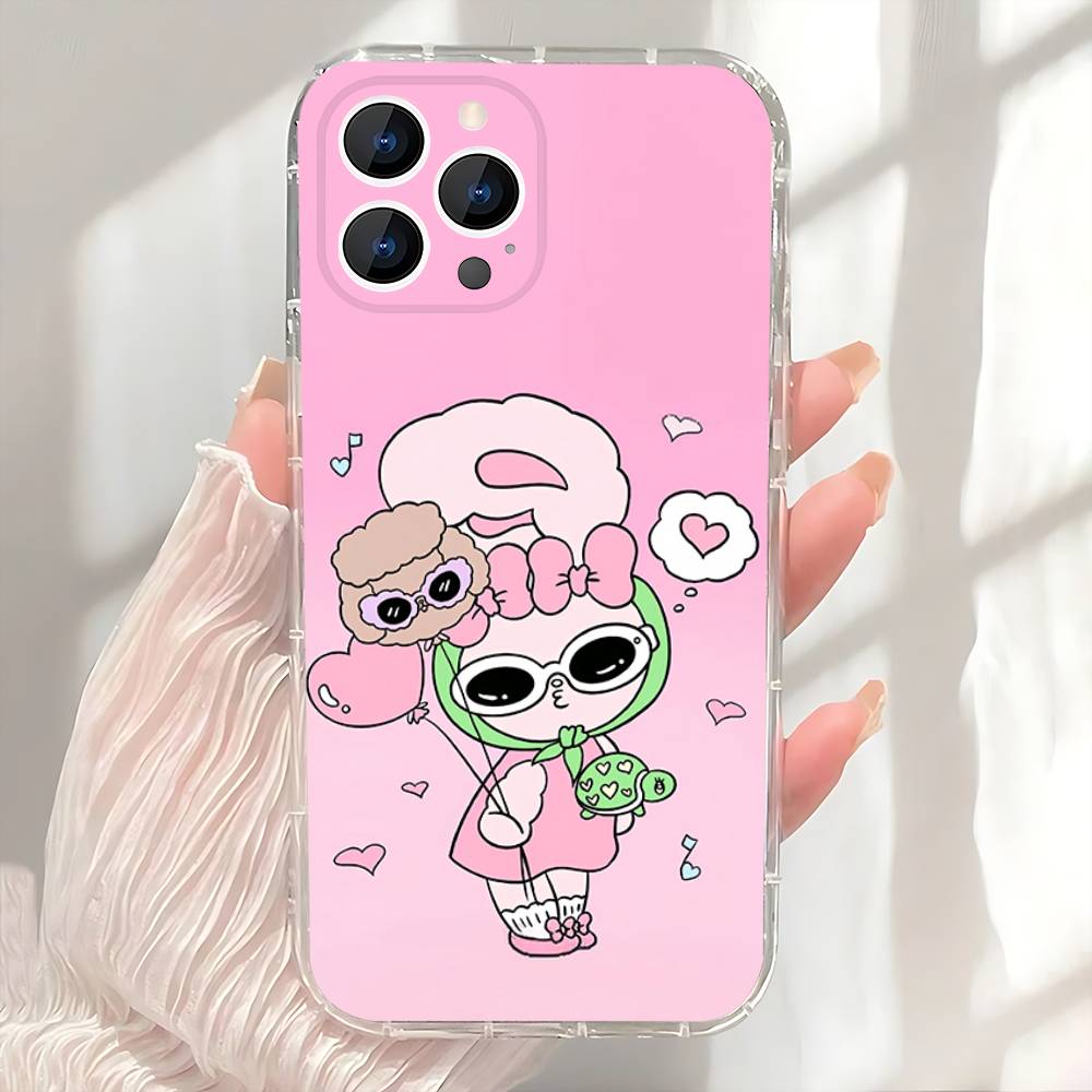 Cute E-Esther B-Bunny Phone Case For iPhone 17,16,15,14,13,12,11 Pro,Max,Plus,X,XS,XR,SE4,E Mini Transparent Soft Cover
