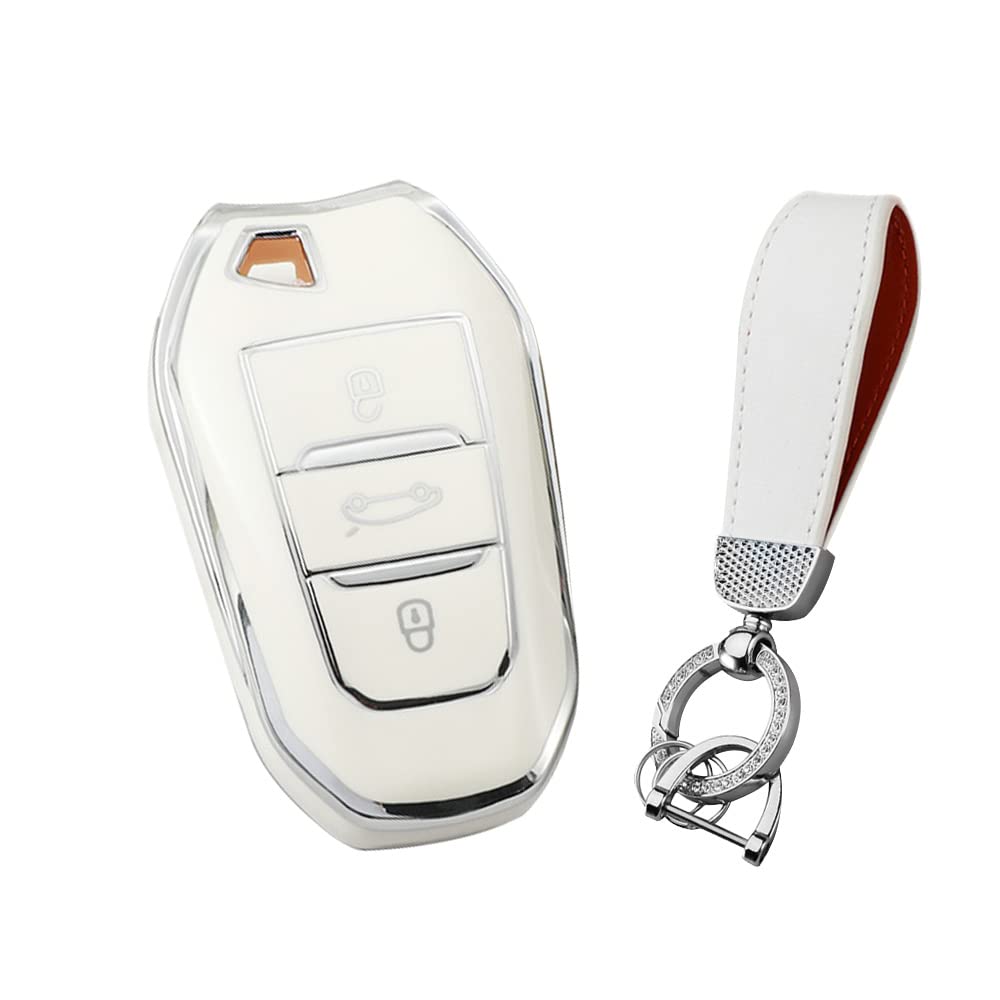[KUNIO] Peugeot Exclusive Key Case Key Cover Key Holder Silicone белый