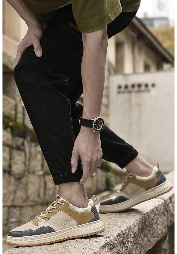 Men's Trendy Retro British Workwear Board Shoes – Breathable Outdoor Casual Footwear for Autumn