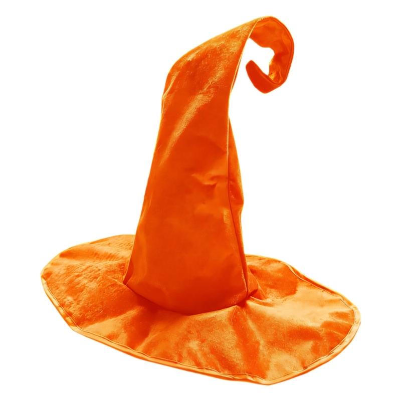 Tall Pointed Party Hat for Seasonal Costumes, Shapeable Outline and Tip with Soft Polyester Shell and Support Frame