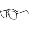 Myopia glasses fashionable retro matching degree anti-blue light radiation plain face large frame double beam thin face small eye frame