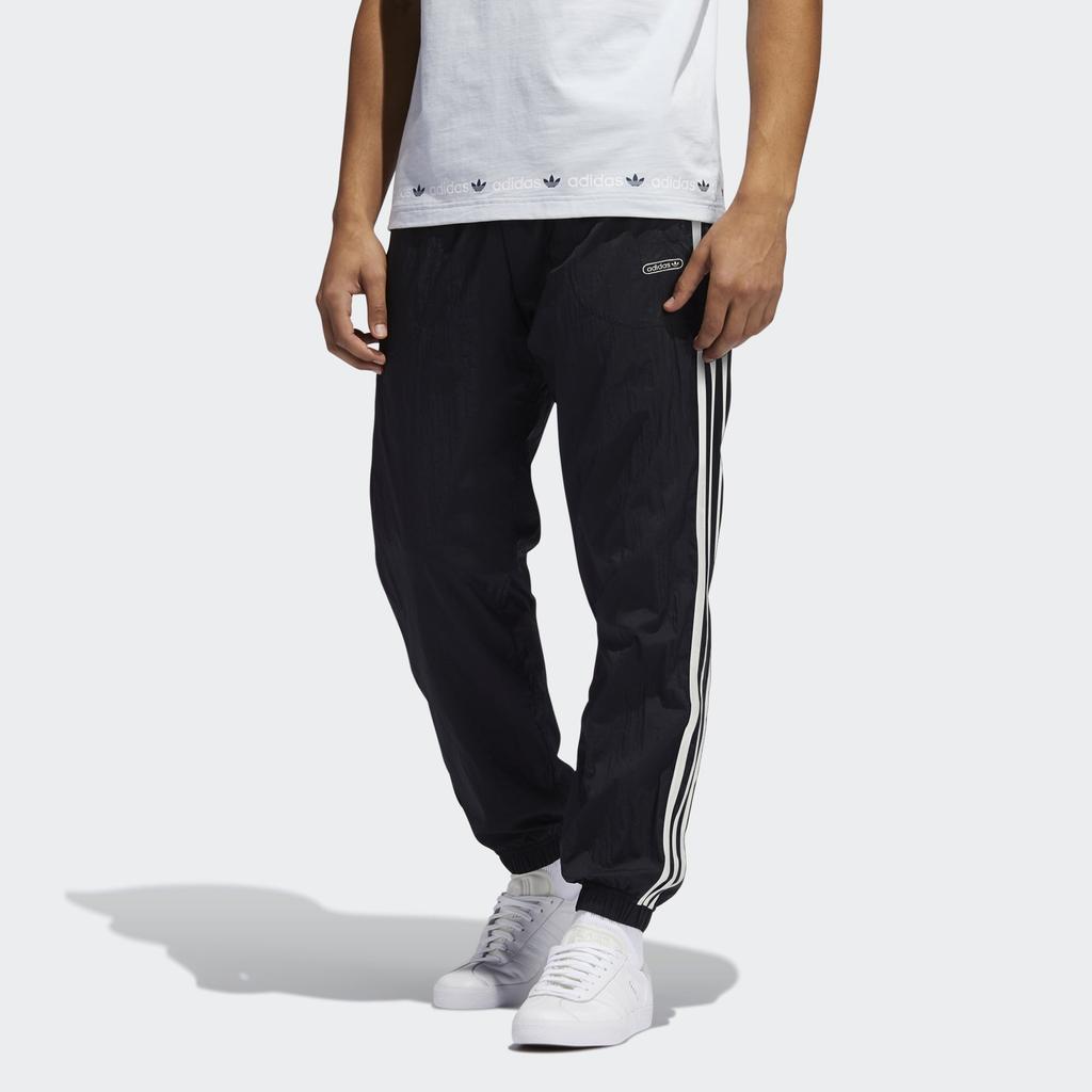 Adidas Originals Trefoil Reverse Tp Track Pants Knit Breathable Elastic Cuffs Men Bottoms Black GN3819