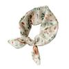 55cm Girls Cotton Linen Spring Square Scarf for Women Chic Headband Fashion Decorative Hairband Floral Neck Scarf