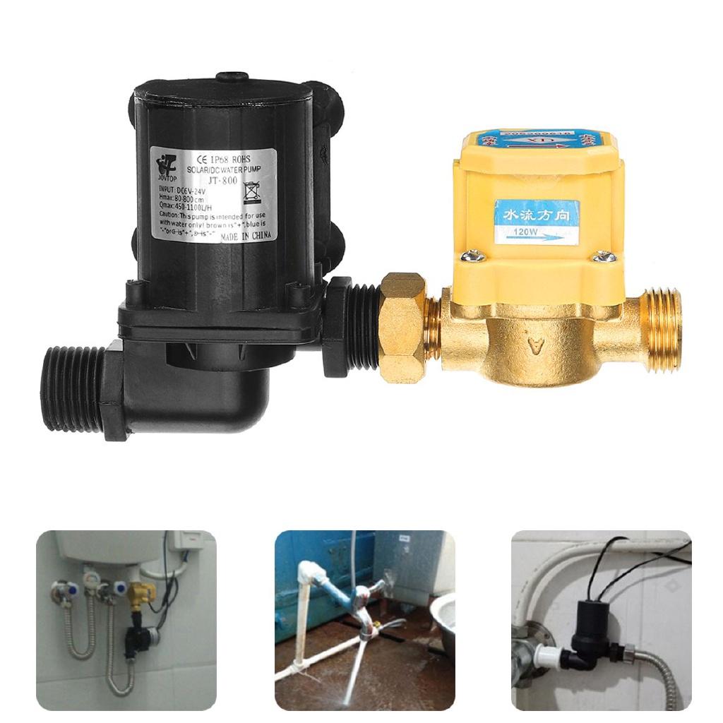 DC 6v -24V 80-800cm Water Pump Solar Water Heater Booster Machine Ceramic Pump Shaft Motor Rushless Water Pump Flow Switch