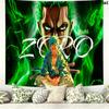 Roronoa Zoro Wall Tapestry Aesthetic Wall Hanging Printed Fabric Blanket Decorative Tapestries for Bedroom Living Room Home Decor