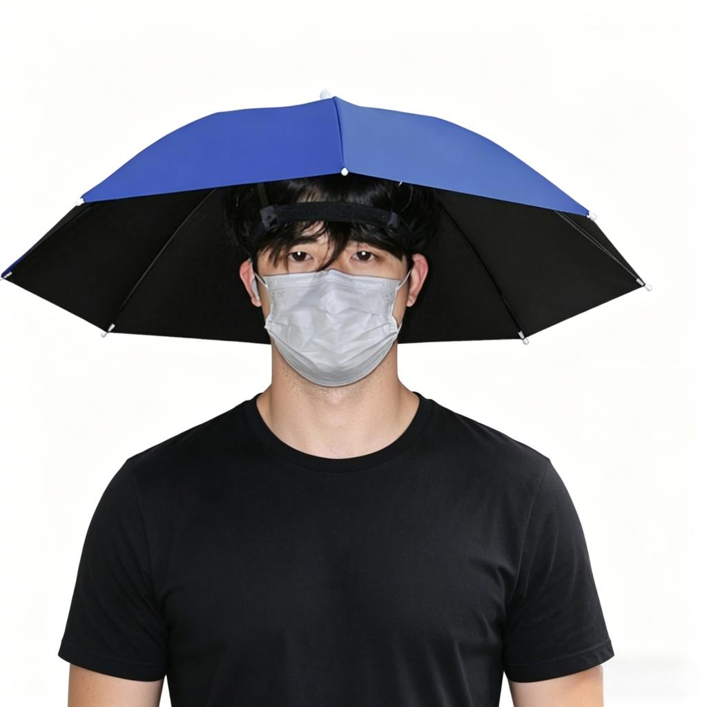 Head Mounted Umbrella Cap, Comfortable Headband, Suitable for Fishing, Outdoor Activities, and Gardening Work