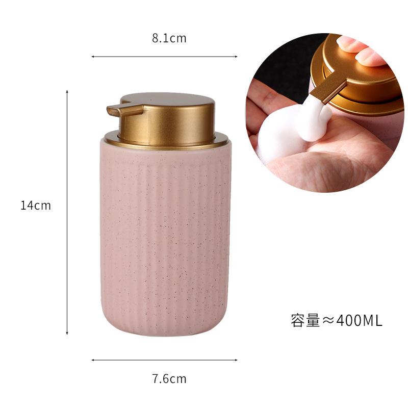Ceramic press type bath gel bubble bottle hand wash shampoo soap dispenser bathroom accessories household liquid lotion bottle
