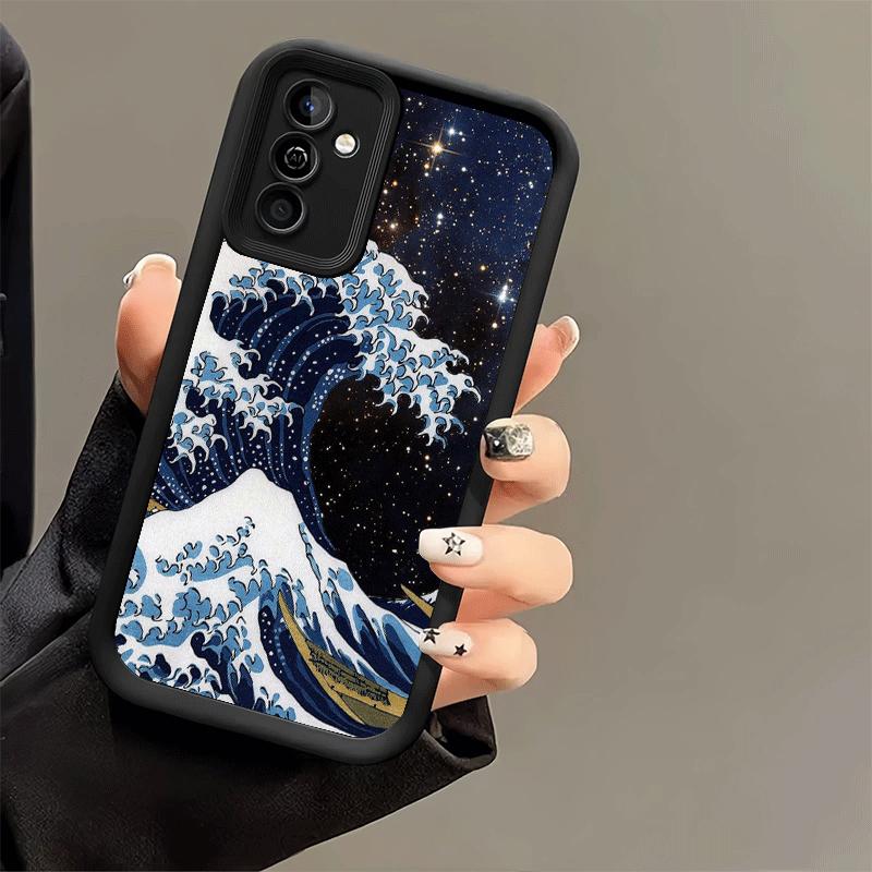 Japanese Wave Kanagawa Surfing Soft Phone Case for Samsung Galaxy S26 Ultra S25 Edge S24 S23 S22 Plus S21 S20 FE 5G Shell Silico