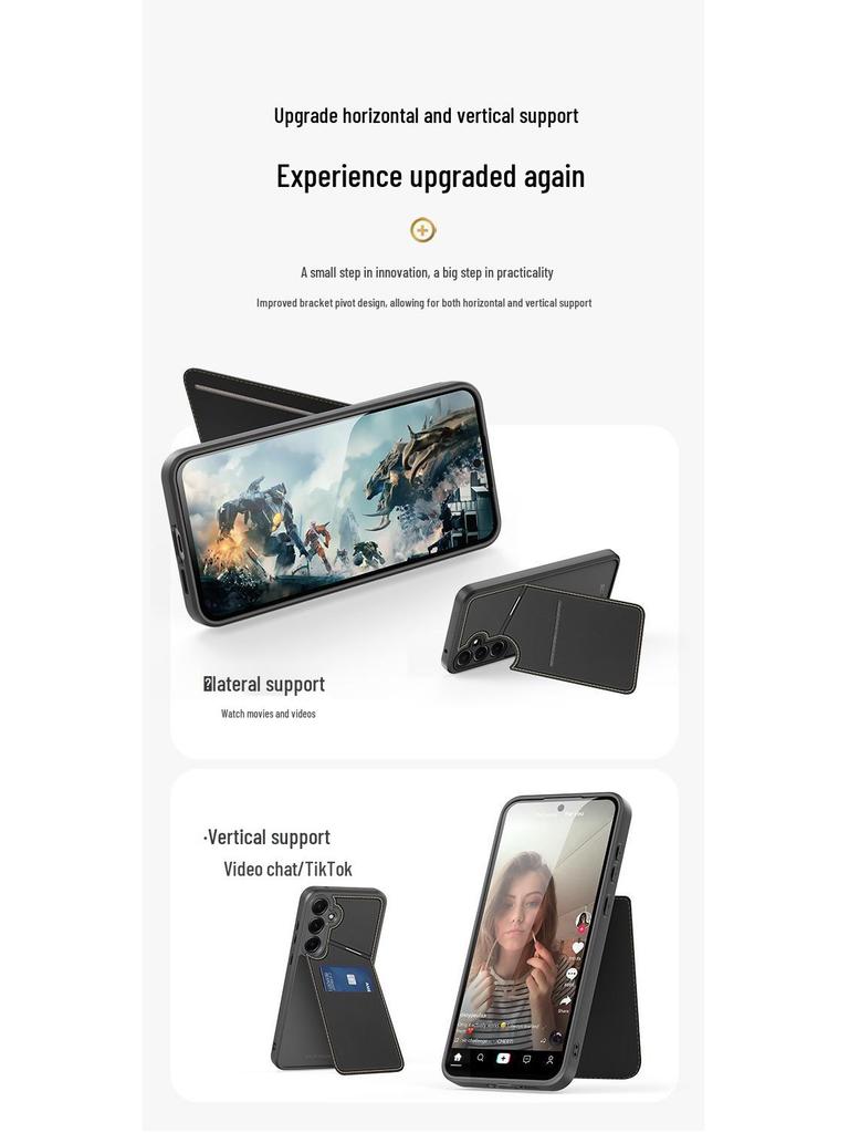 Samsung A15 Drop-proof Card Holder Case, A35 Full Coverage Back Cover