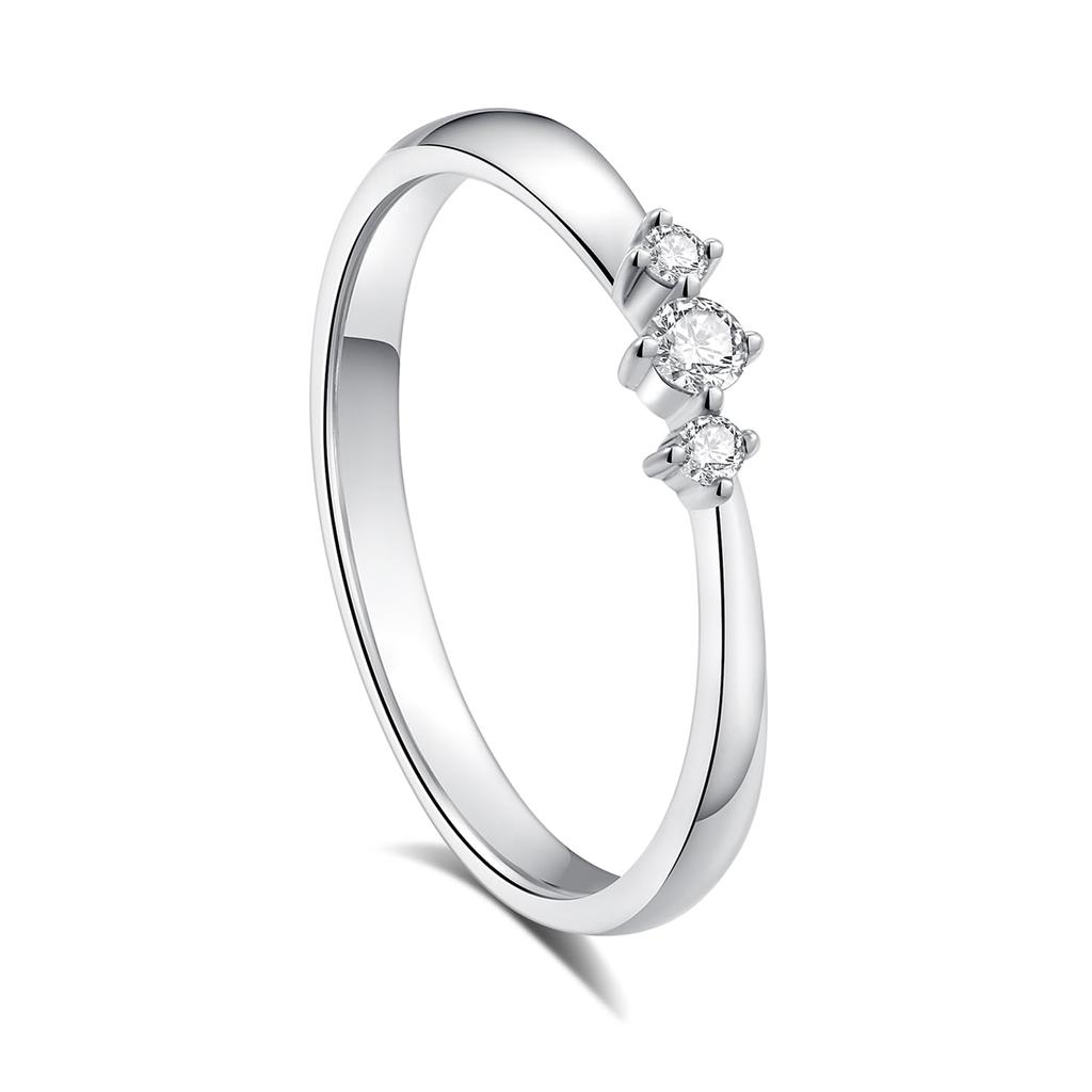 FANCIME Diamond Ring for Size Three Moebius Eternal Engagement Wedding Perfect for and Gift Wrapping Included Women, Platinum, 12, Pt950, Lab-Grown,