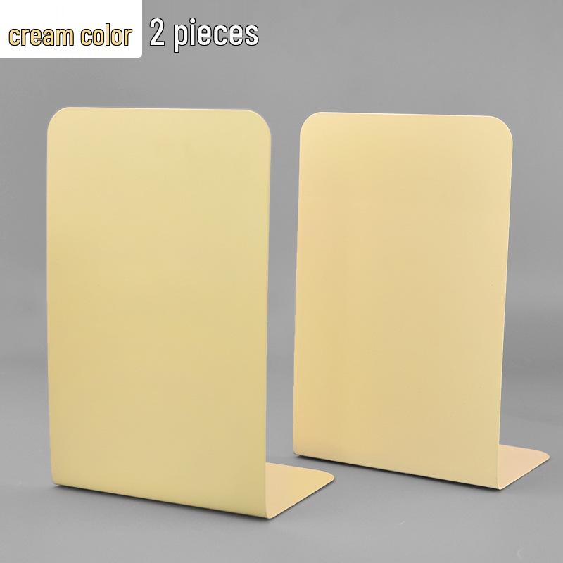 L-Shaped Metal Bookends for Students - Large Desktop Shelf Divider