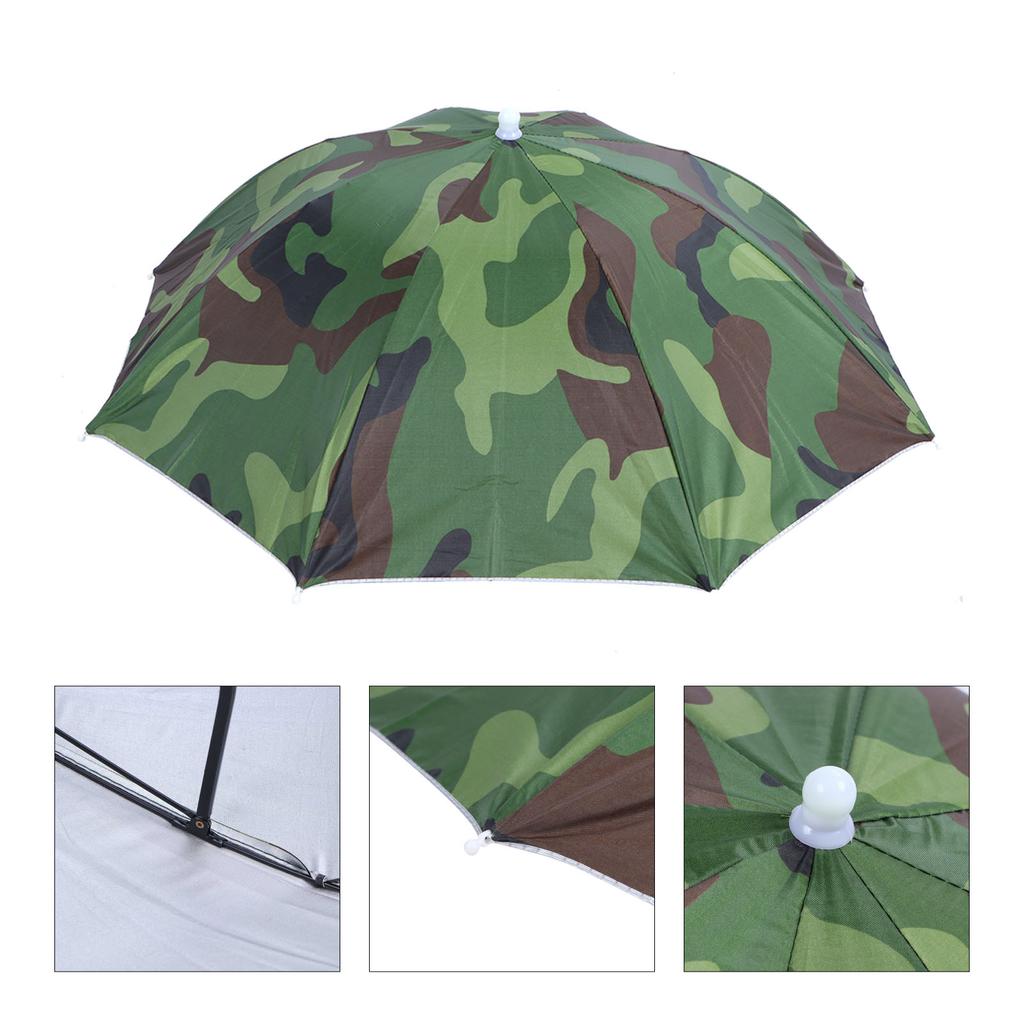 Foldable Umbrella Hat Portable Waterproof Outdoor Fishing Umbrella   for Adult